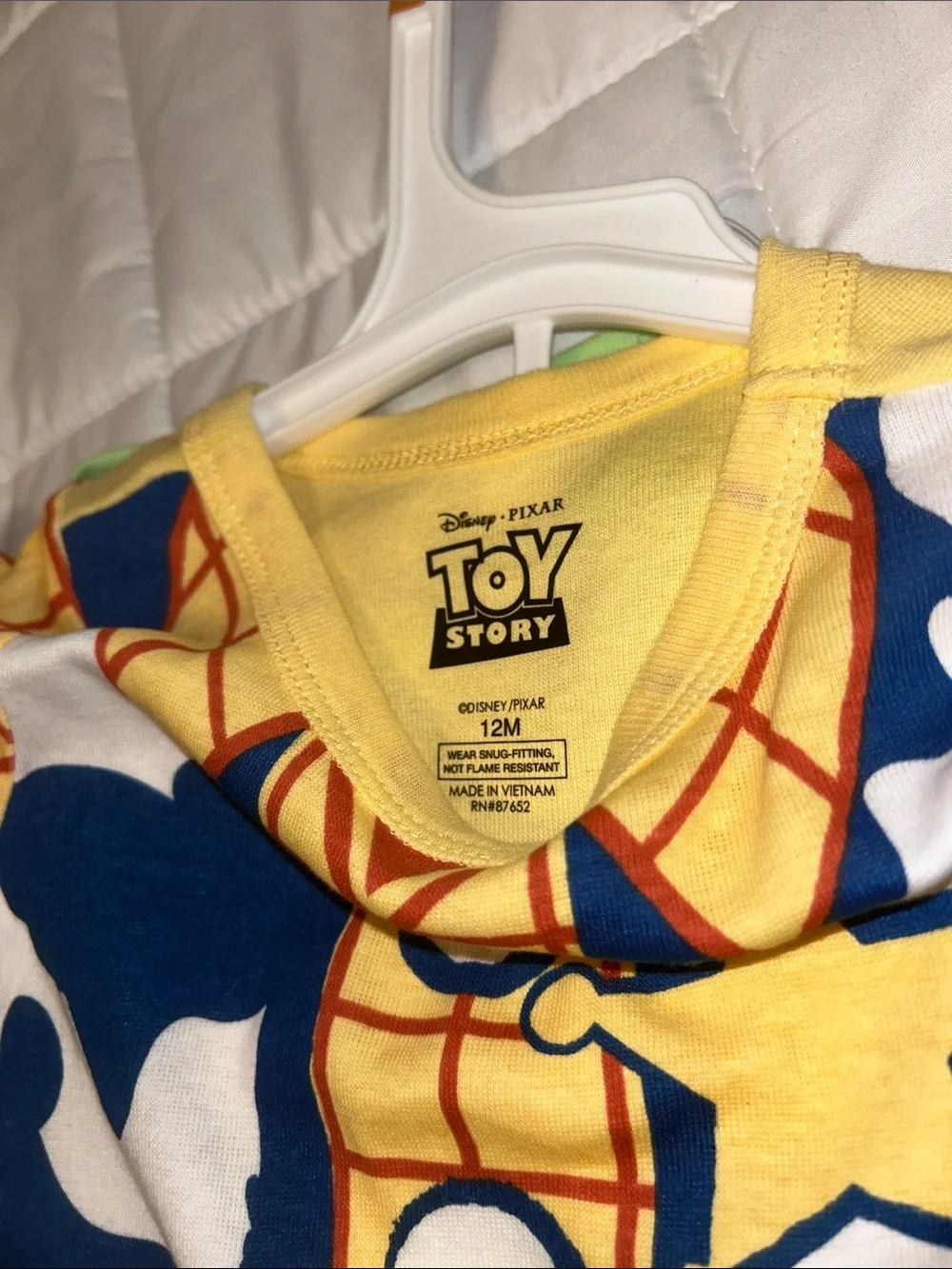 Disney Buzz Lightyear Pajama Set in Green, Yellow, Purple and Woody Pajamas